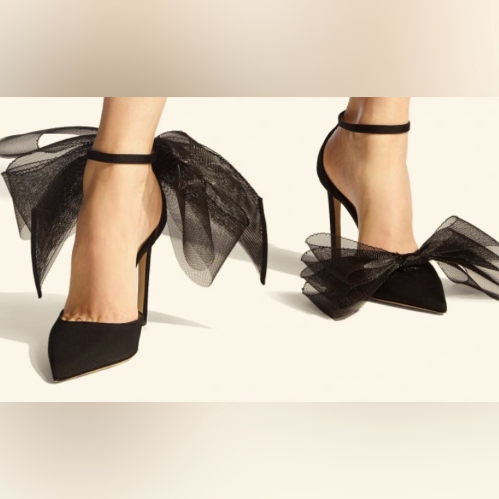 Jimmy Choo Avery 100: Gorgeous Bow Heel Sz 41.5 - Picture 2 of 5
